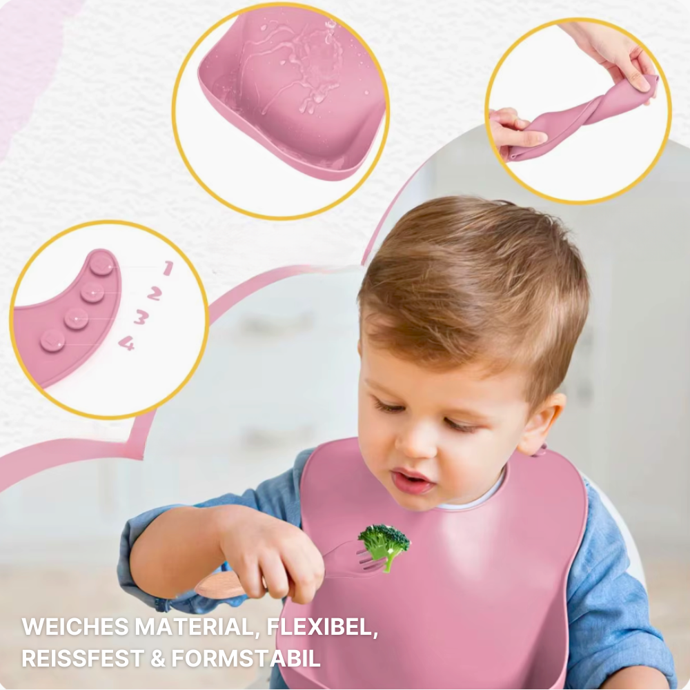 Silikon-Geschirrset mit Saugnapf – sicher, sauber, stressfrei!