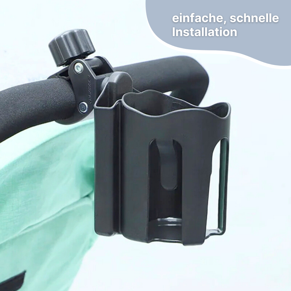 2-in-1 Halterung für Kinderwägen - Dein praktischer Helfer für Flasche & Smartphone