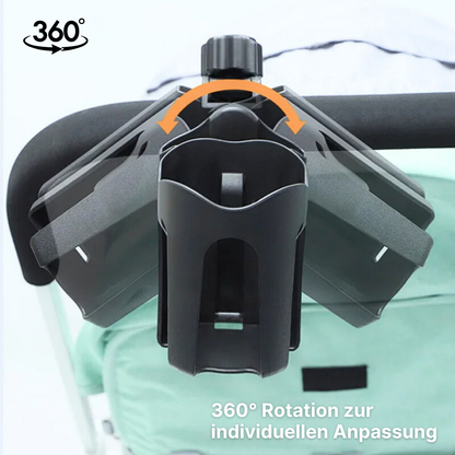 2-in-1 Halterung für Kinderwägen - Dein praktischer Helfer für Flasche & Smartphone