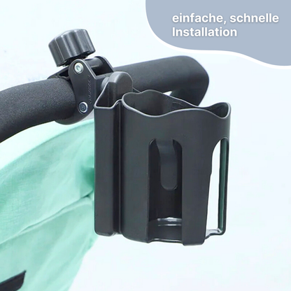 2-in-1 Halterung für Kinderwägen - Dein praktischer Helfer für Flasche & Smartphone