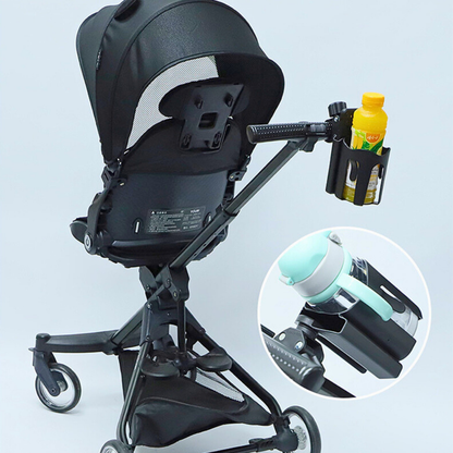 2-in-1 Halterung für Kinderwägen - Dein praktischer Helfer für Flasche & Smartphone