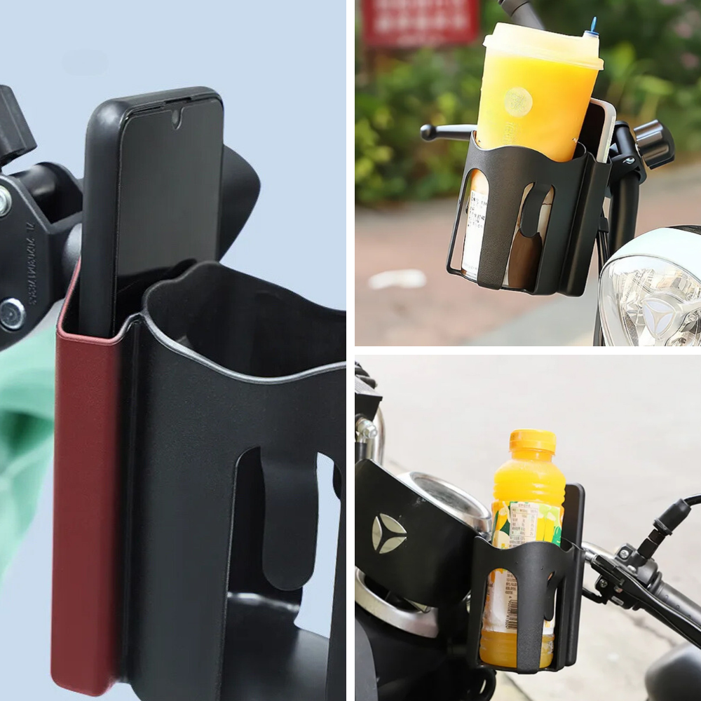 2-in-1 Halterung für Kinderwägen - Dein praktischer Helfer für Flasche & Smartphone